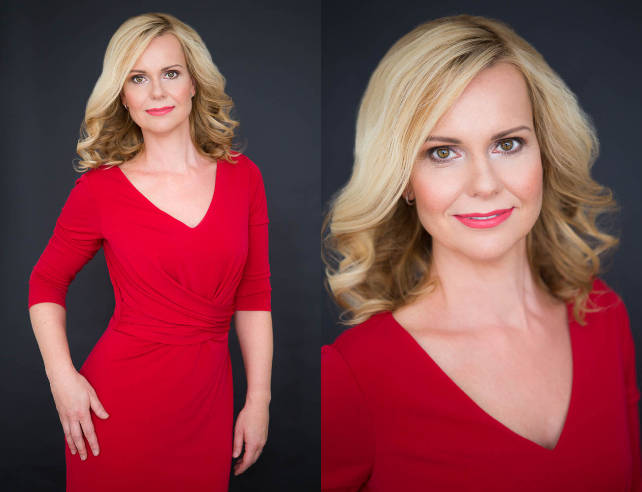 červené šaty na focení